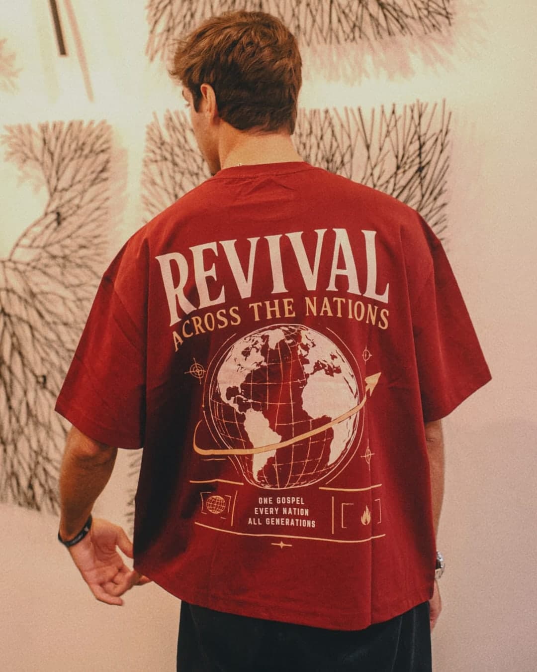Revival tee worn, back